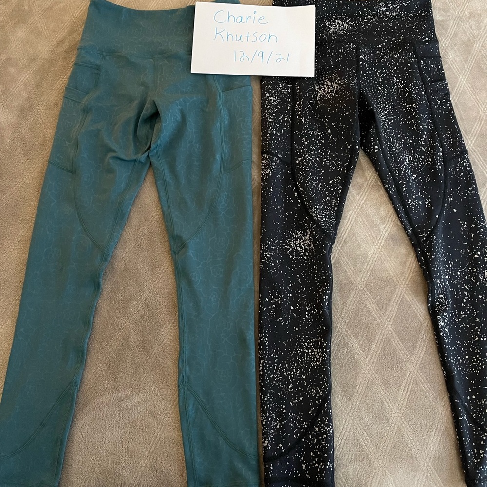Zyia teal floral LNT and black reflective LNT